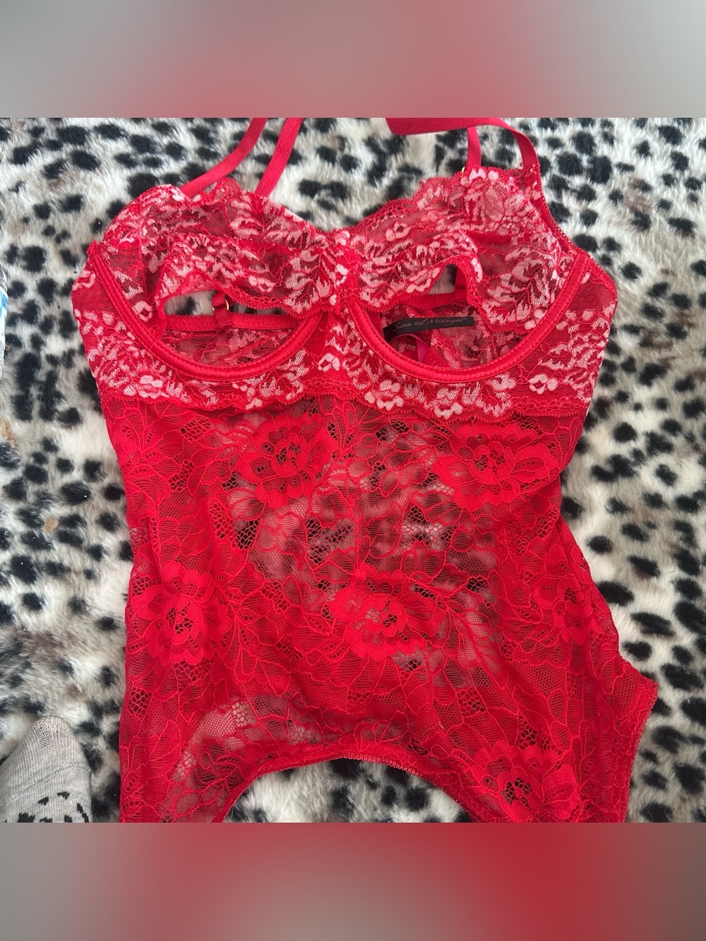 Red Lace Bodysuit